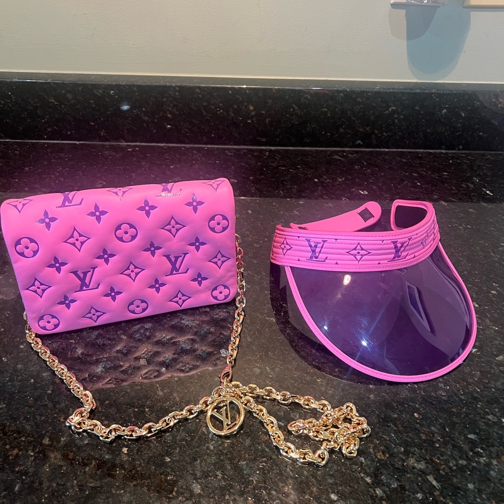 Pink and Purple Louis Vuitton crossbody bag